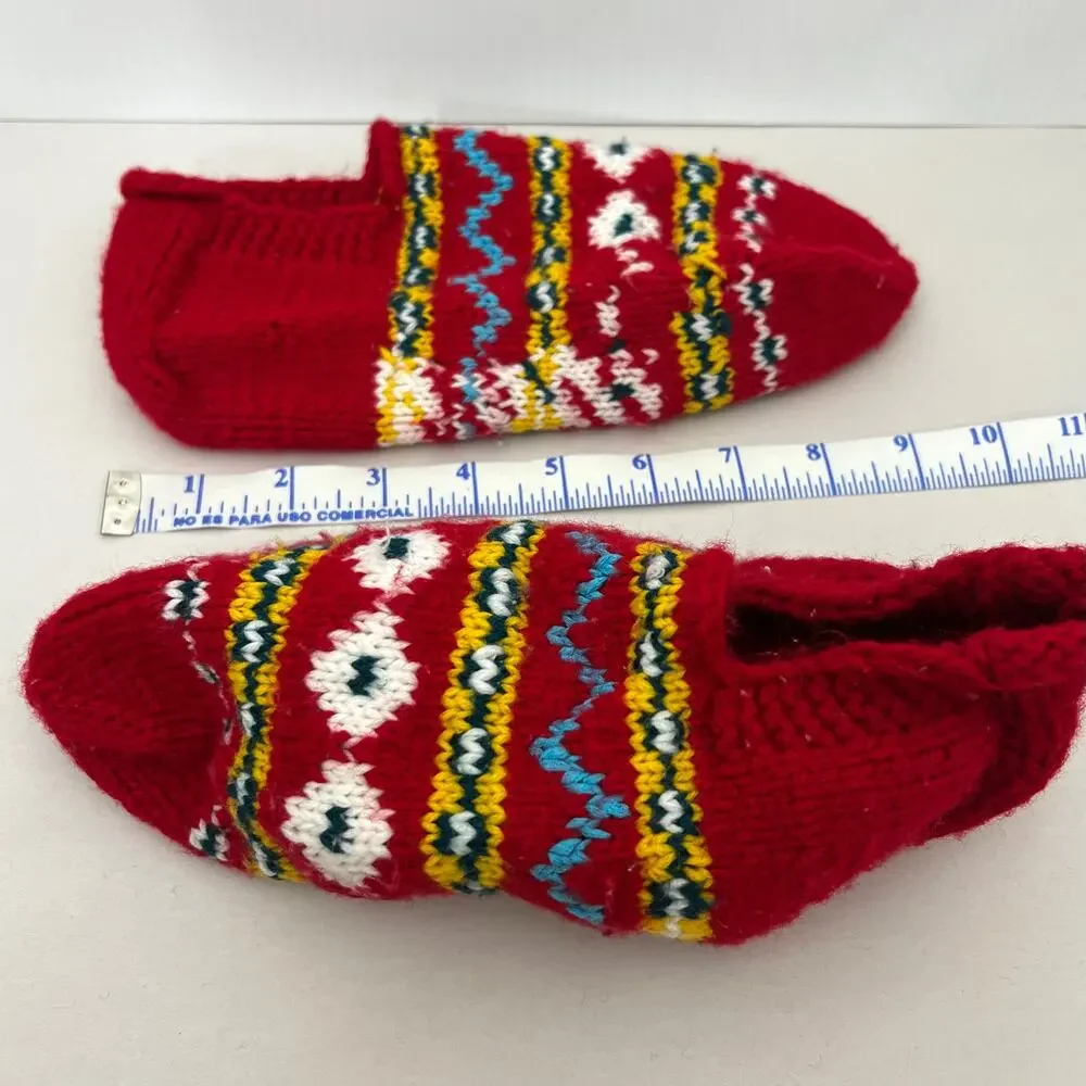 Handwoven Wool Slipper Socks Balkan - 3 pairs Multicolor